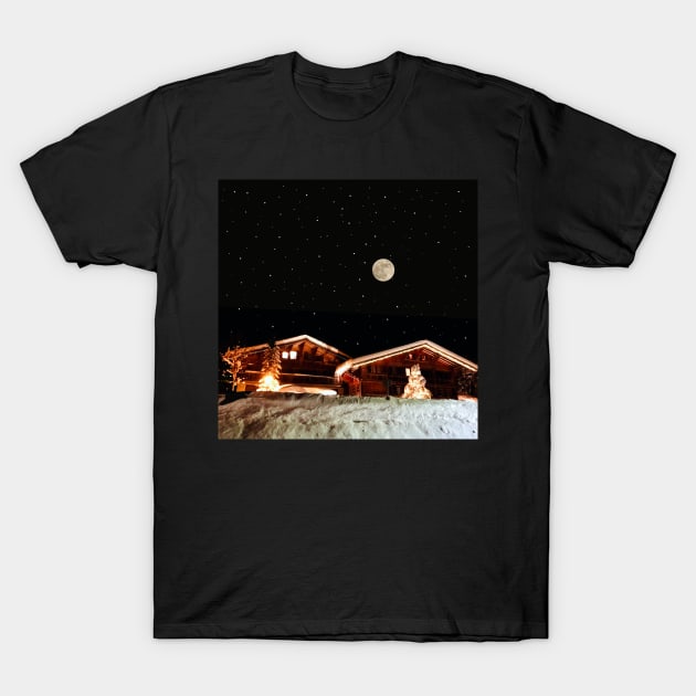 Swiss Winter Chalet T-Shirt by PabloPKasso